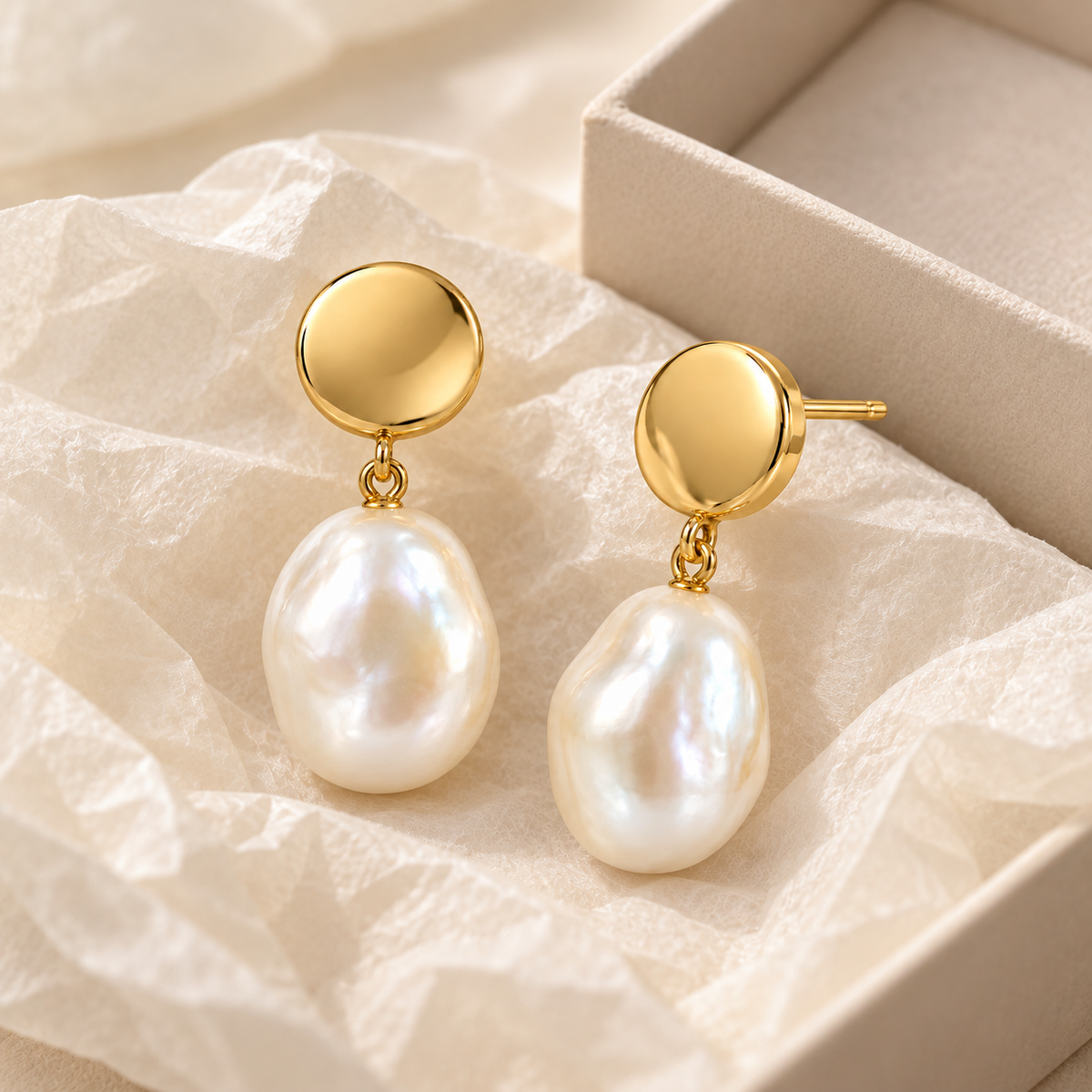 Pearl-Look Drop Earrings โ gift styling