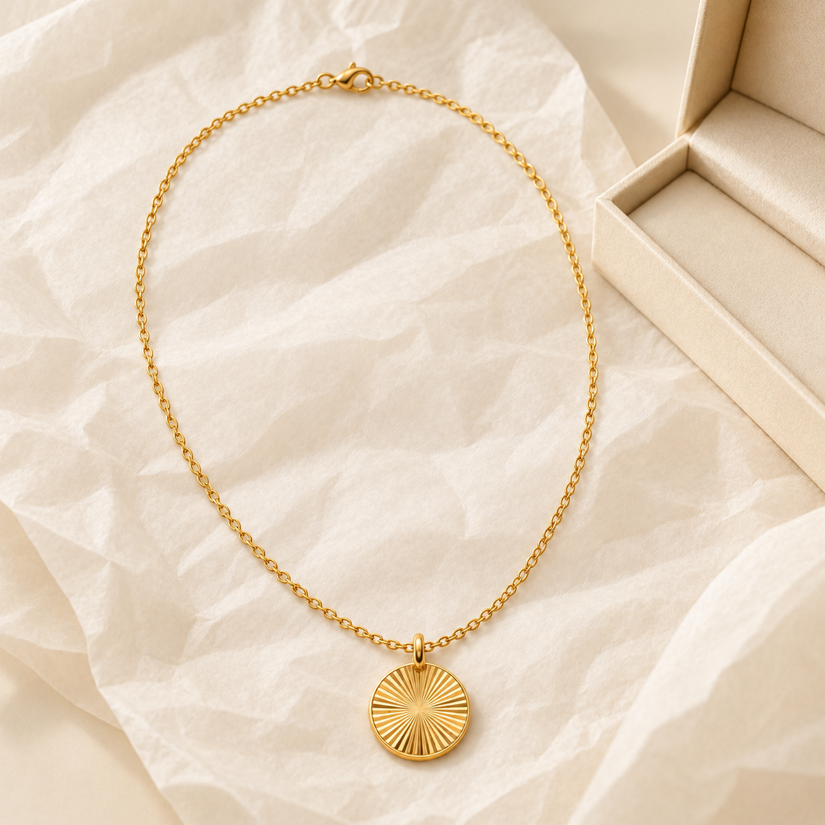 Sunburst Medallion Necklace — gift styling