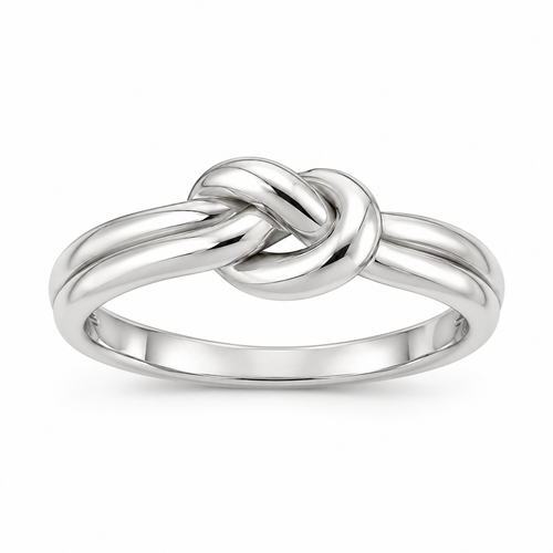 Interlaced Knot Ring — white background