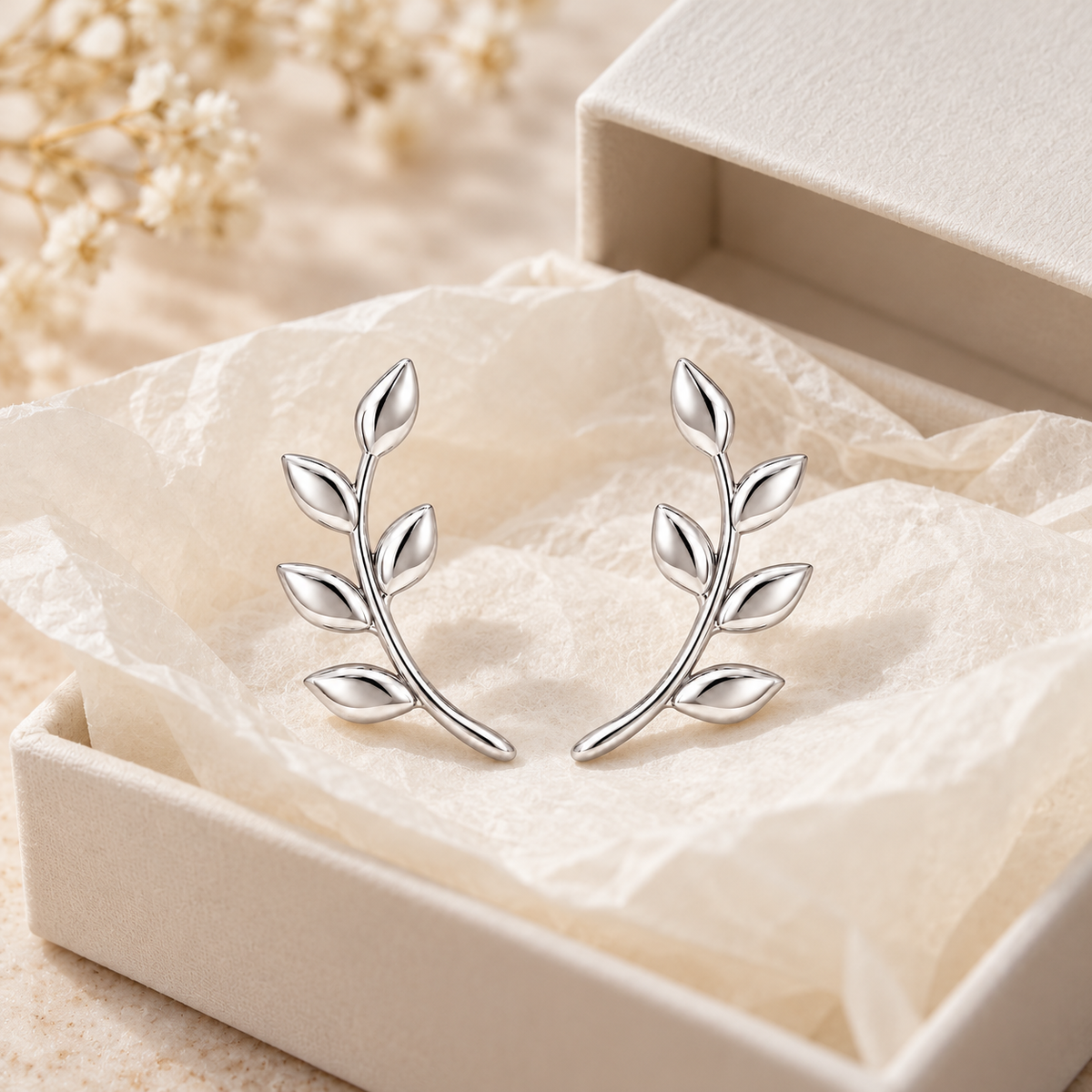 Leaf Arc Studs — gift styling