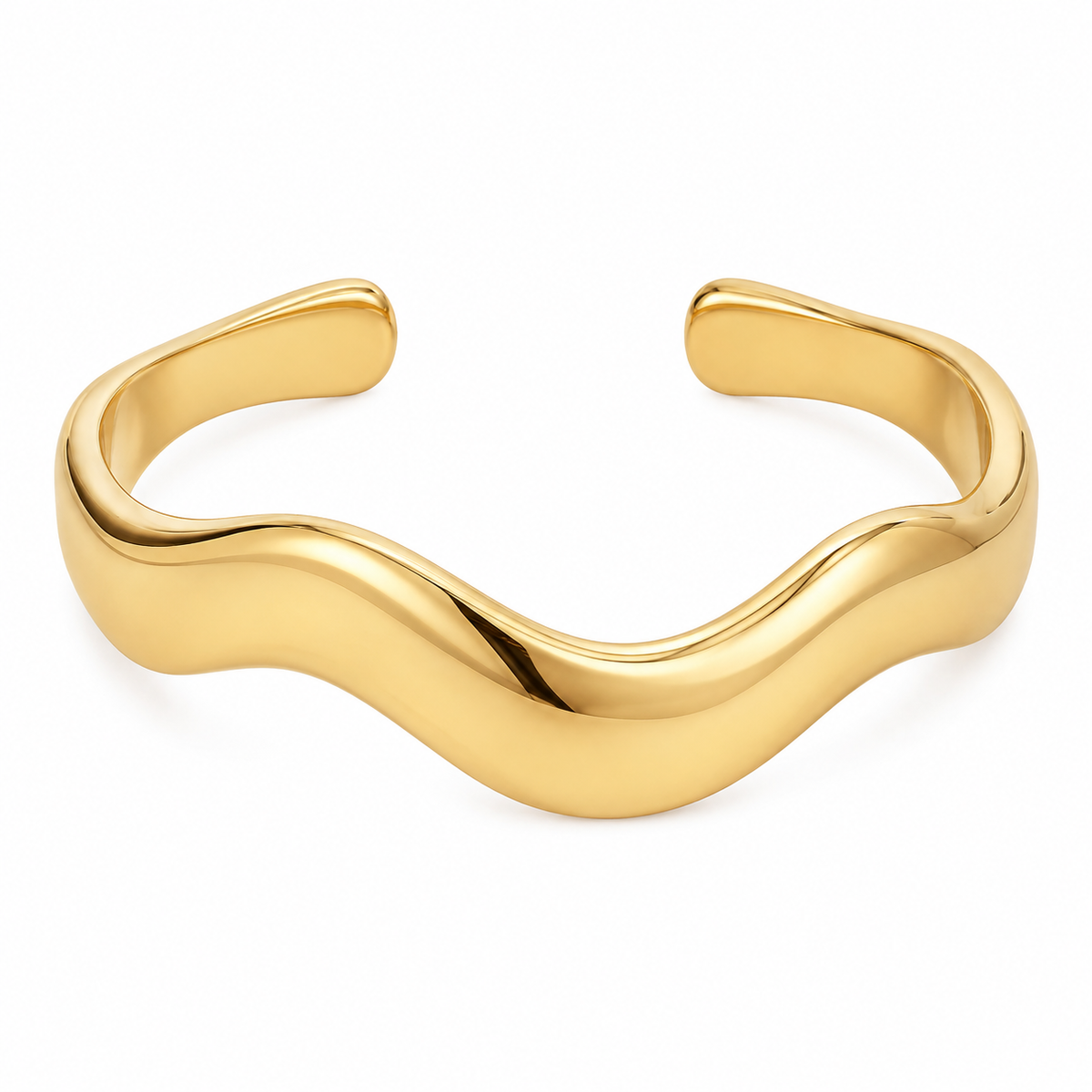 Open Wave Cuff — white background