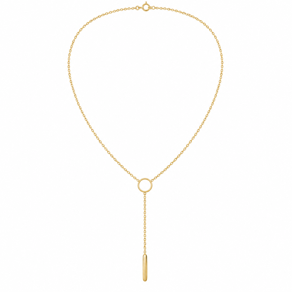Orbit Y Necklace — white background