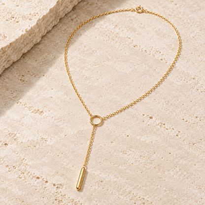 Orbit Y Necklace — alternate angle