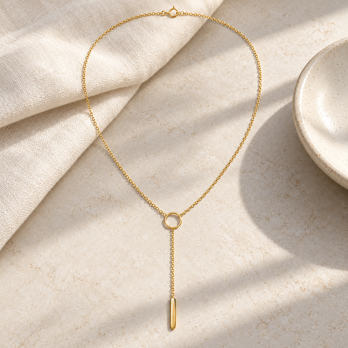 Orbit Y Necklace — lifestyle