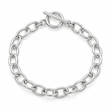 Oval Toggle Bracelet — white background