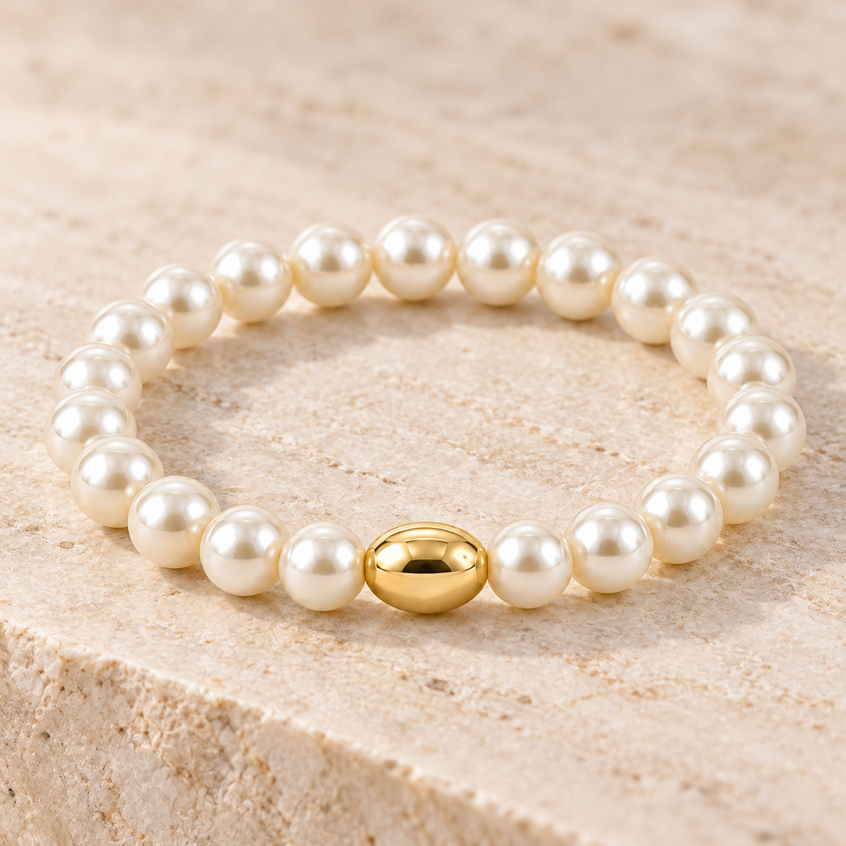 Pearl-Look Bead Bracelet — alternate angle
