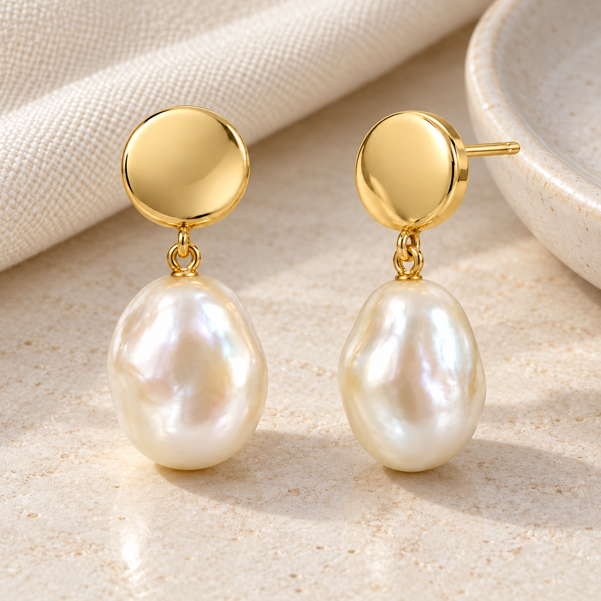 Pearl-Look Drop Earrings — lifestyle