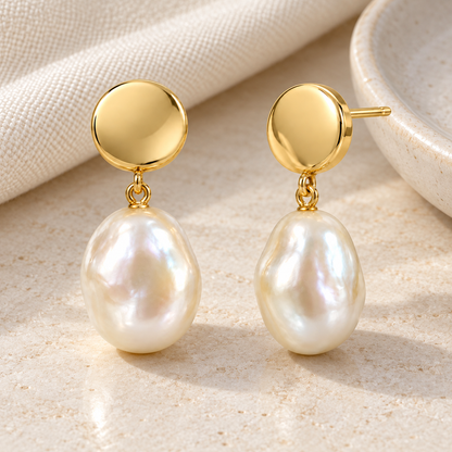 Pearl-Look Drop Earrings — lifestyle