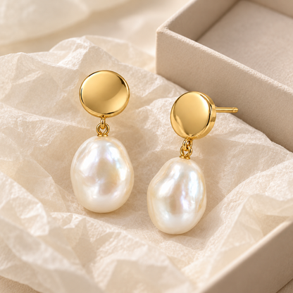 Pearl-Look Drop Earrings — gift styling