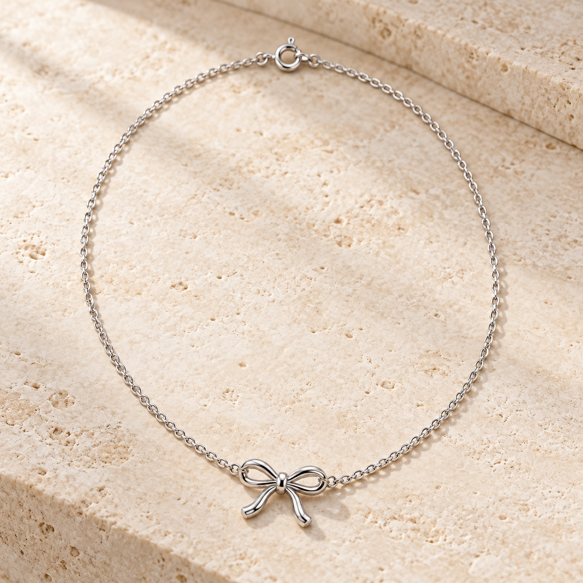 Ribbon Bow Necklace — alternate angle