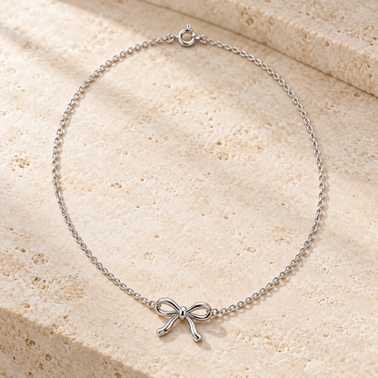 Ribbon Bow Necklace — alternate angle
