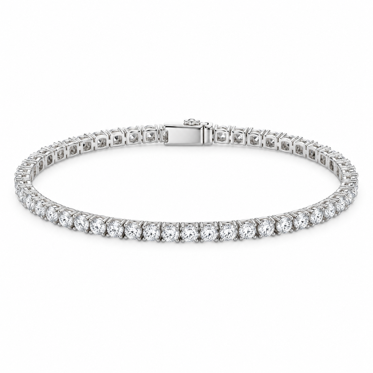 Slender Sparkle Line Bracelet — white background