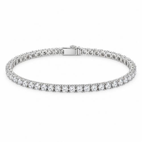 Slender Sparkle Line Bracelet — white background