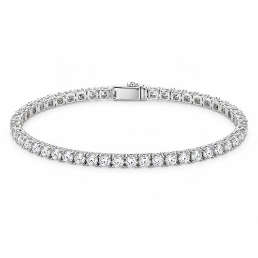 Slender Sparkle Line Bracelet — white background