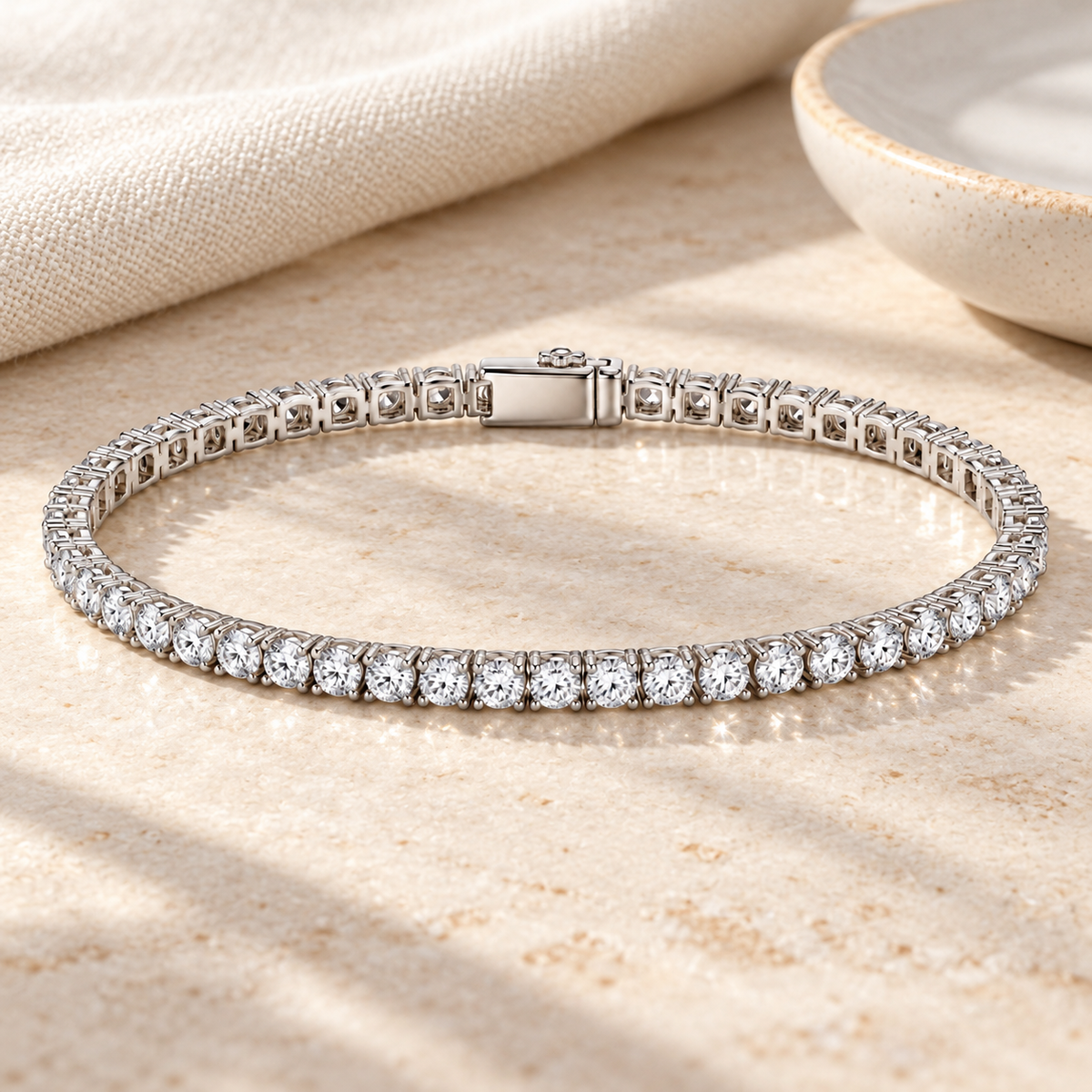 Slender Sparkle Line Bracelet — lifestyle