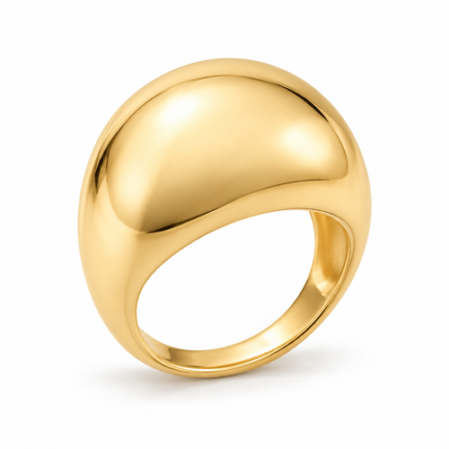Smooth Dome Ring — white background