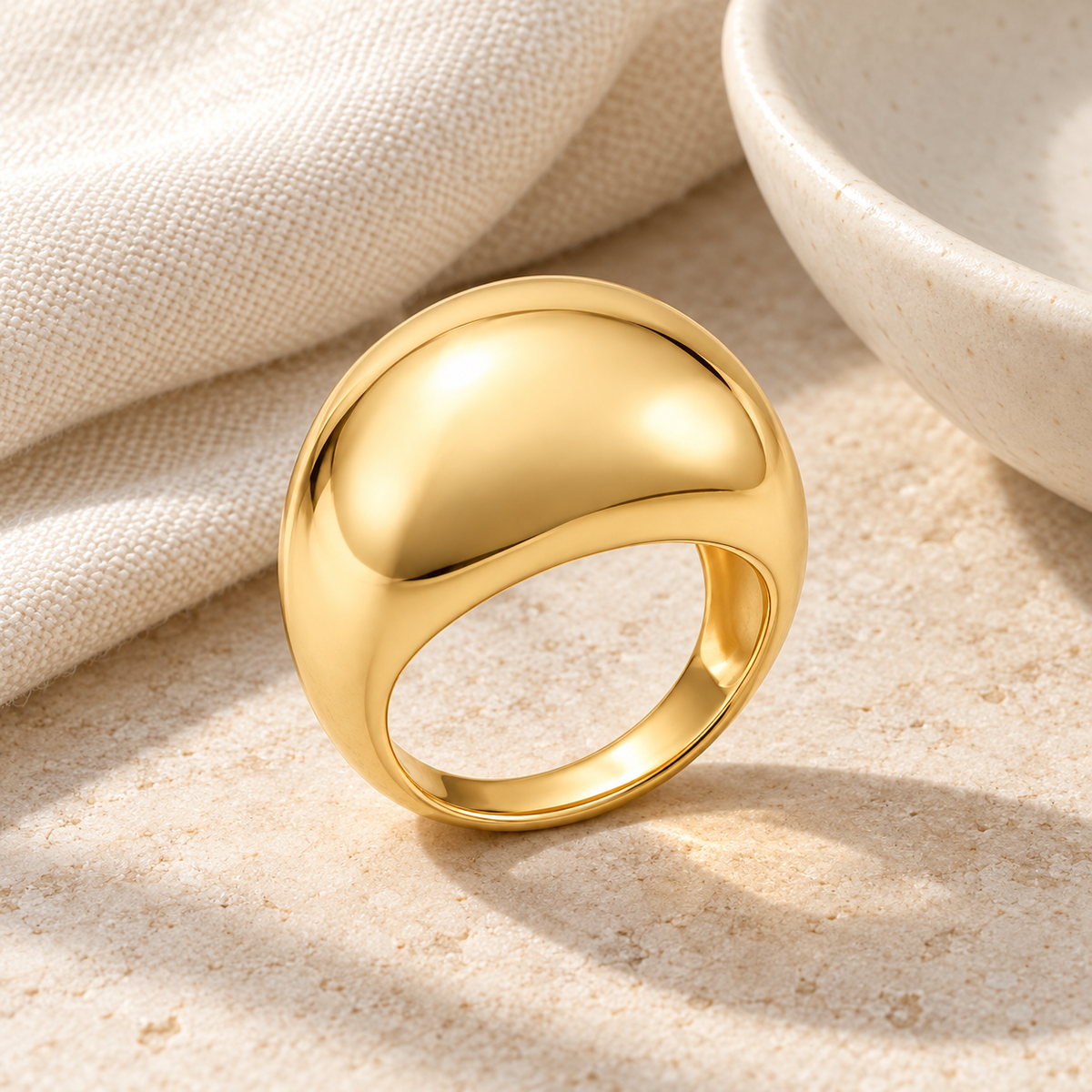 Smooth Dome Ring — lifestyle
